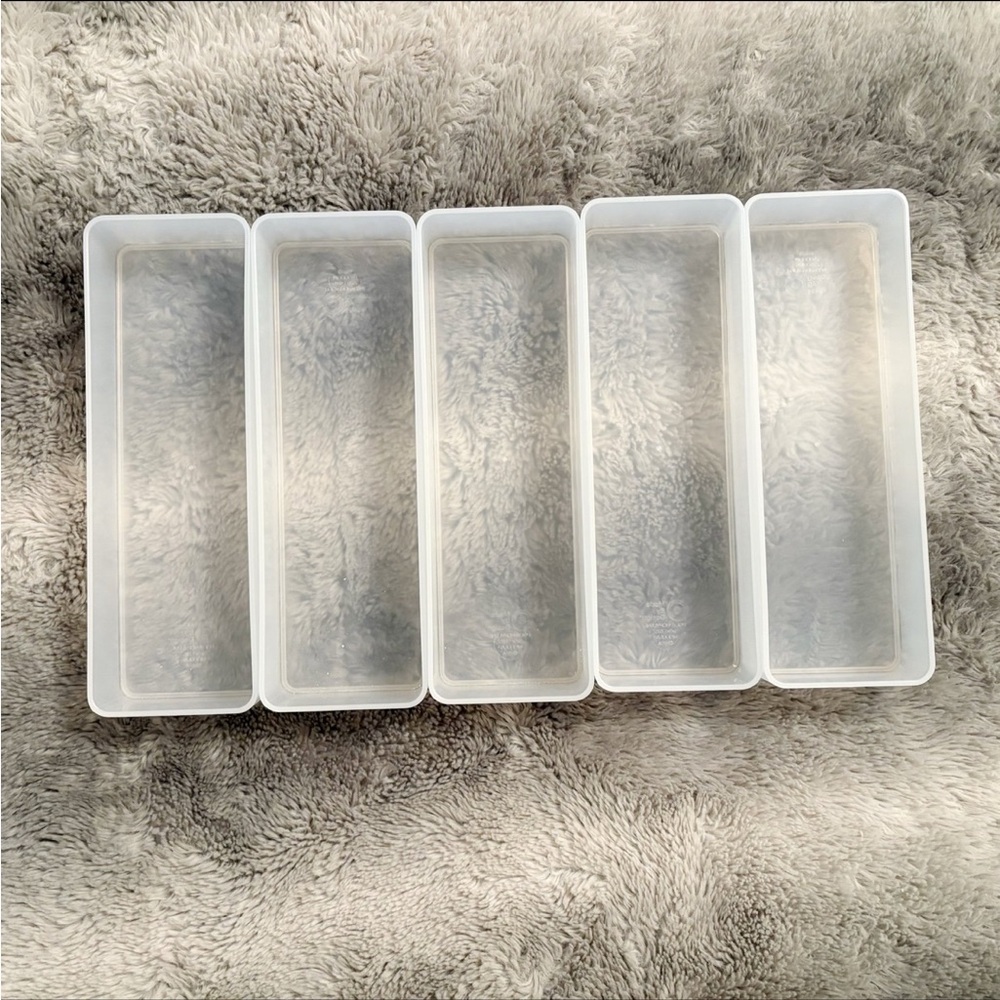 Brightroom Frosted Stackable Stationary Kitchen Makeup Storage Organizer